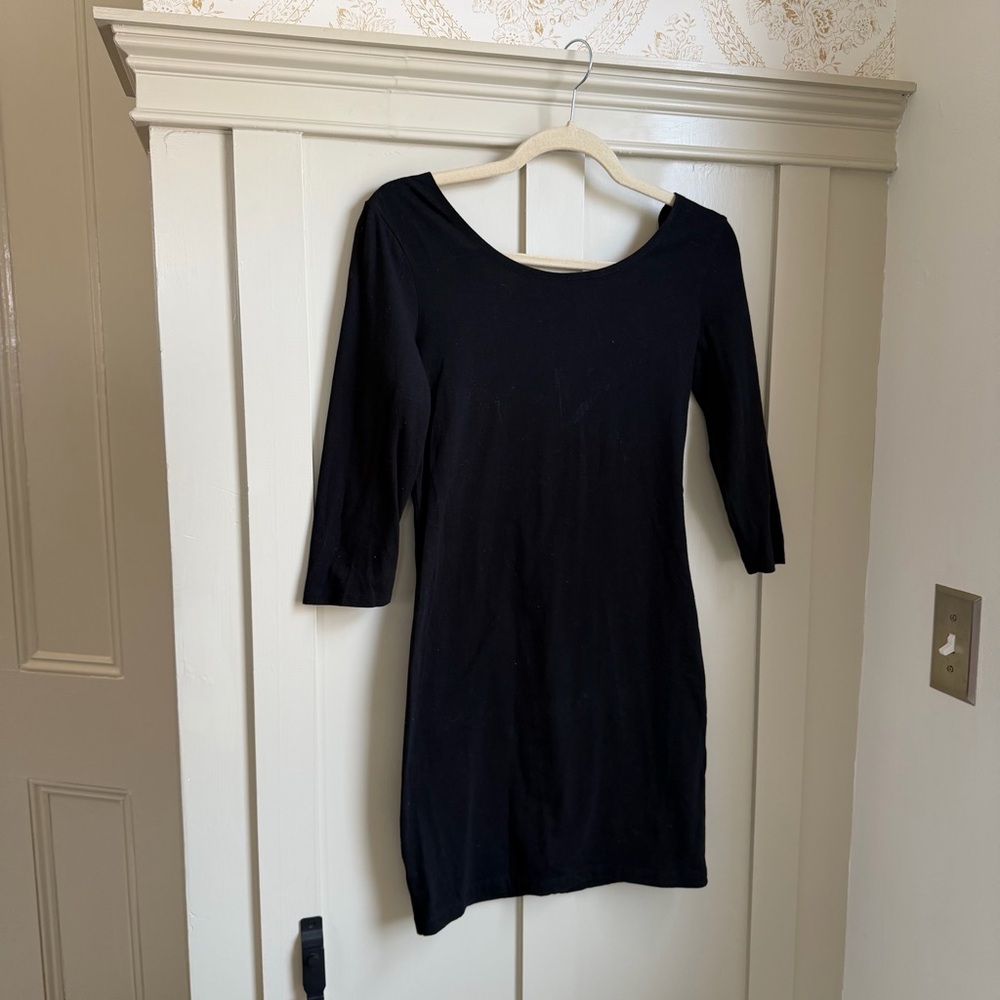 Black 3/4 Sleeve Dress